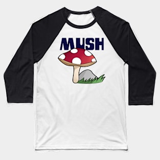 Cute Funny Mushroom Cartoon Meme For Mushroom Lovers Baseball T-Shirt